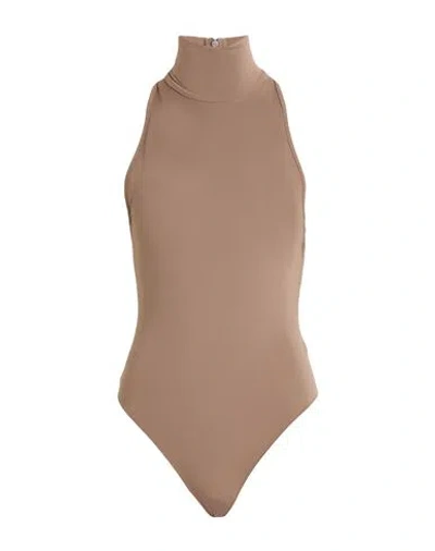 The Andamane Woman Bodysuit Taupe Size L Polyamide, Elastane