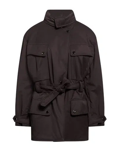 The Andamane Woman Jacket Dark Brown Size 6 Polyester, Polyamide