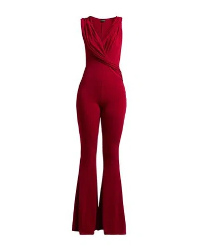 The Andamane Woman Jumpsuit Burgundy Size 4 Polyester, Elastane In Red
