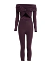 The Andamane Kendall Matte Lycra Cutout Jumpsuit In Purple