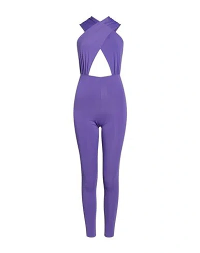 The Andamane Woman Jumpsuit Purple Size L Polyamide, Elastane