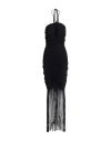 The Andamane Rosalia Draped Jersey Midi Dress In Black