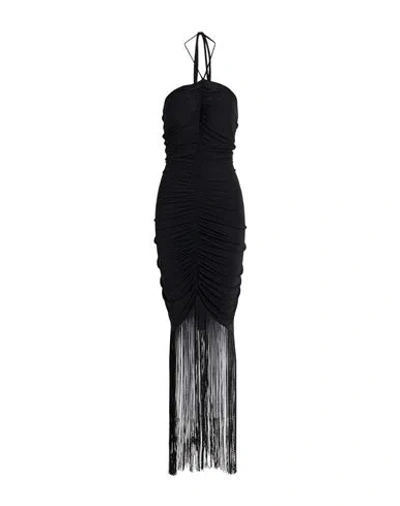 THE ANDAMANE THE ANDAMANE WOMAN MAXI DRESS BLACK SIZE 6 POLYESTER, ELASTANE