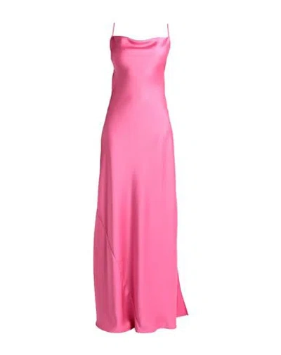The Andamane Woman Maxi Dress Fuchsia Size 6 Polyester In Pink