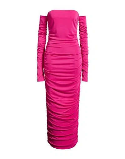 The Andamane Woman Maxi Dress Fuchsia Size 8 Polyester, Elastane In Multi