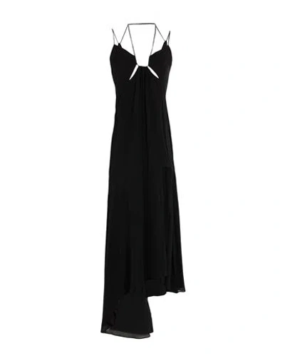 The Andamane Woman Midi Dress Black Size 4 Silk, Elastane