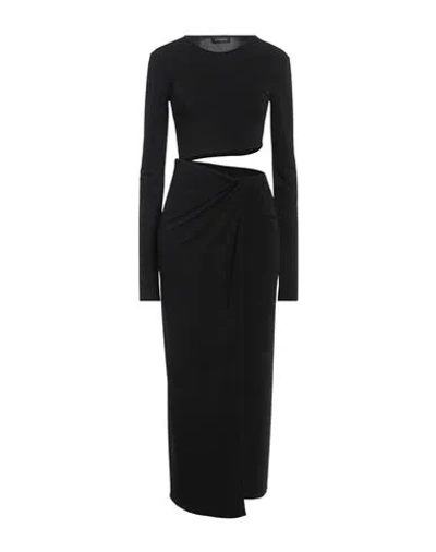 The Andamane Woman Midi Dress Black Size 6 Polyester, Elastane