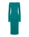 The Andamane Woman Midi Dress Deep Teal Size 4 Viscose, Elastane In Green