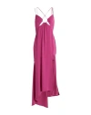 The Andamane Layla Stretch Silk Georgette Midi Dress In Pink