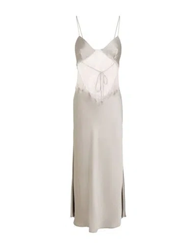 The Andamane Woman Midi Dress Grey Size 8 Polyester, Polyamide