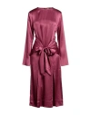 The Andamane Woman Midi Dress Deep Purple Size Xs Acetate, Viscose In Magenta