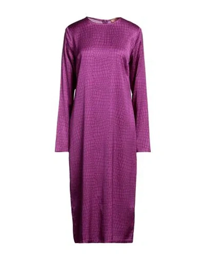 The Andamane Woman Midi Dress Mauve Size Xs Viscose, Elastane In Purple