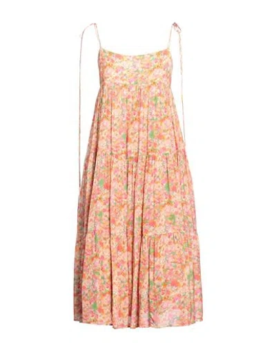 The Andamane Woman Midi Dress Orange Size 4 Viscose