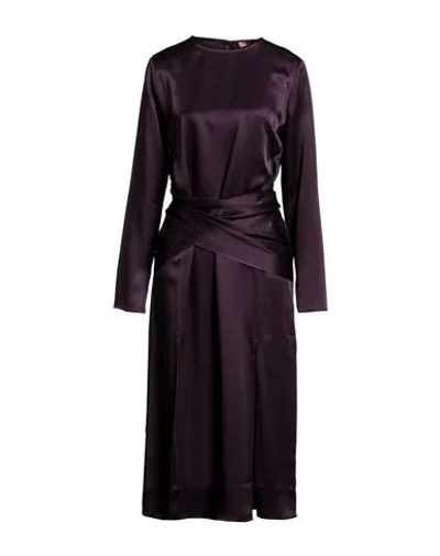 The Andamane Woman Midi Dress Plum Size Xs Acetate, Viscose In Purple