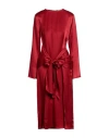 The Andamane Woman Midi Dress Red Size S Acetate, Viscose