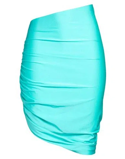 The Andamane Woman Midi Skirt Turquoise Size 2 Polyamide, Elastane In Blue