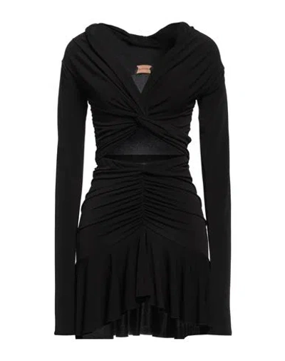The Andamane Woman Mini Dress Black Size 4 Polyester, Elastane