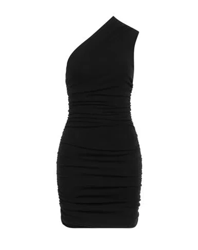 The Andamane Woman Mini Dress Black Size 6 Viscose, Elastane