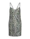 The Andamane Woman Mini Dress Green Size Xs Polyurethane, Polyester
