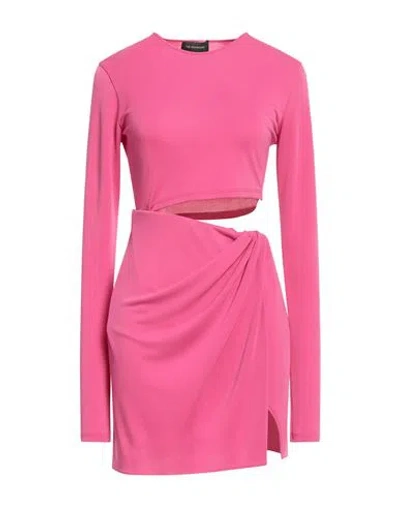 THE ANDAMANE THE ANDAMANE WOMAN MINI DRESS MAGENTA SIZE 4 POLYESTER, ELASTANE