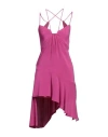 The Andamane Woman Mini Dress Mauve Size 6 Silk, Elastane In Purple