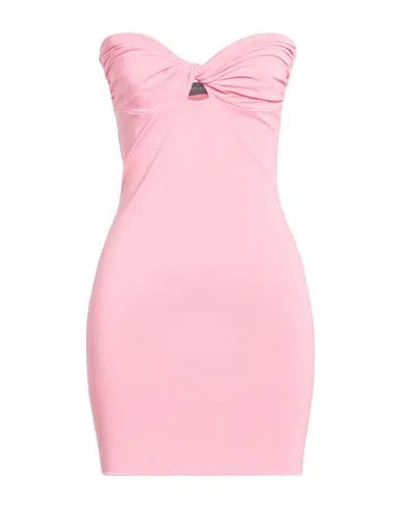 The Andamane Woman Mini Dress Pink Size 6 Viscose, Elastane