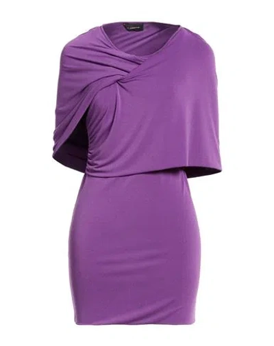 The Andamane Woman Mini Dress Purple Size 2 Polyester, Elastane