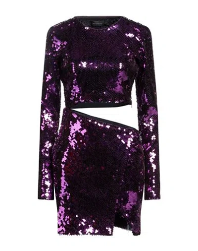 The Andamane Woman Short Dress Purple Size 6 Polyester