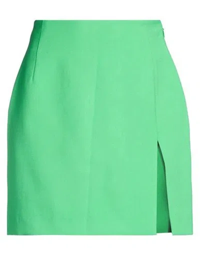 The Andamane Woman Mini Skirt Green Size 2 Viscose, Polyester