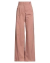 The Andamane Woman Pants Antique Rose Size 2 Polyester, Virgin Wool, Elastane In Pink