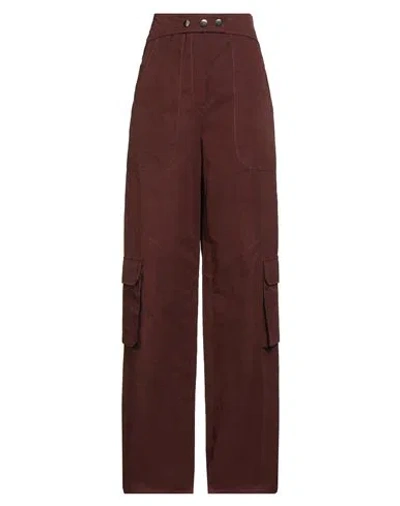 The Andamane Woman Pants Chocolate Brown Size 6 Cotton, Polyester, Polyamide