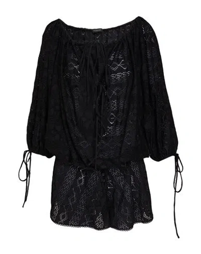 The Andamane Woman Playsuit Black Size 2 Cotton, Elastane
