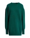 The Andamane Woman Sweater Emerald Green Size Onesize Virgin Wool, Cashmere In Green