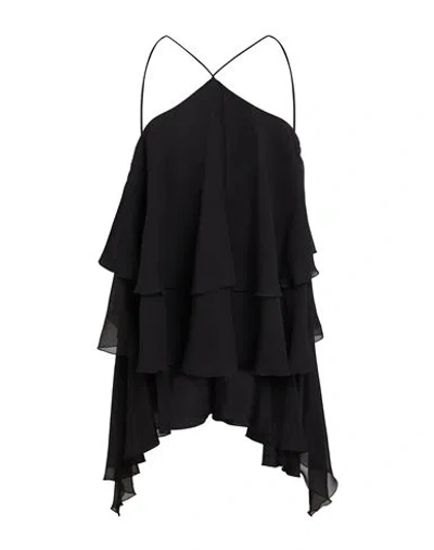 The Andamane Malena Ruffle Detailed Playsuit In Black