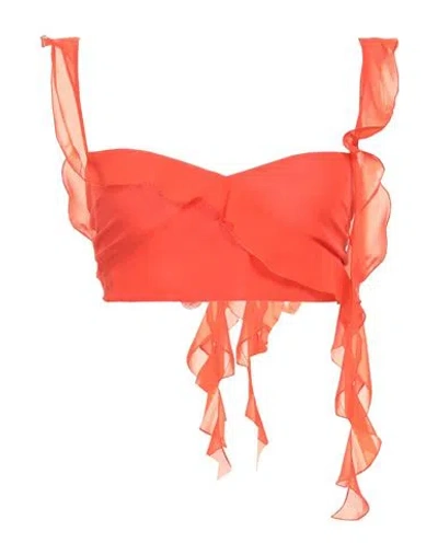 The Andamane Woman Top Orange Size 6 Silk