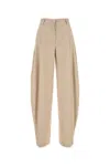 The Andamane Wide Leg Pleated Trousers With Pockets And Belt Loops In Brown