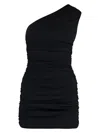 The Andamane Women's Draped One Shoulder Dress In Black