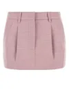 The Andamane Pink Stretch Polyester Blend Mini Skirt