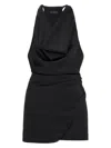 The Andamane Verushka Mini Dress Woman In Black Polyester In Black