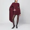 The Andamane Asymmetric Mini Dress Draped Detail In Red