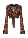 The Andamane Wynn Zebra Print Top