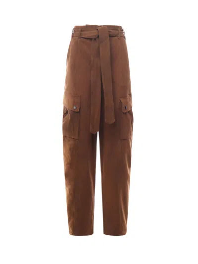 The Andamane Xandra Cargo Pants In Brown