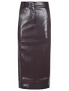 The Andamane Sheath Midi Skirt With Back Slit In Black
