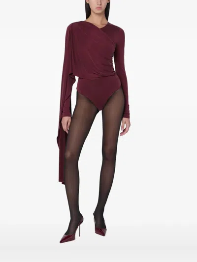 THE ANDAMANE XENIA CAPE-EFFECT BODYSUIT