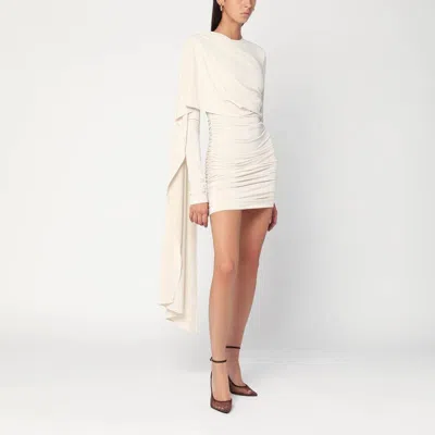 The Andamane Xenia Ivory Mini Dress In White
