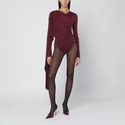 THE ANDAMANE THE ANDAMANE  XENIA ROUGE NOIR BODYSUIT