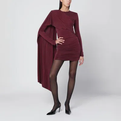 The Andamane Xenia Cape-effect Bodysuit In Red