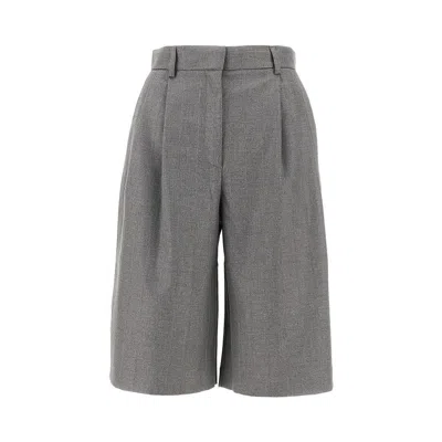 The Andamane 'xiana' Pinstriped Shorts In Gray