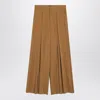 The Andamane Wide-leg Pleated Trouser Skirt With Belt Loops