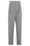 The Andamane Yolene High Waisted Pants With Cuff In Gray